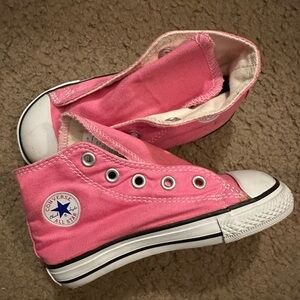 Converse Kids High-Top Sneakers in Pink Size 7